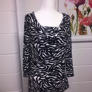 Michael Kors Womens shirt, size small, black/white